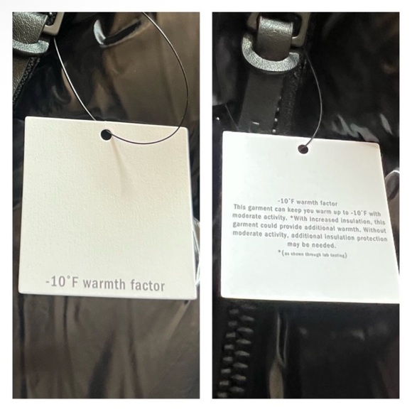 New! DKNY Black Glossy Belted Puffer Coat with Removable Faux Fur Hood - Picture 16 of 16